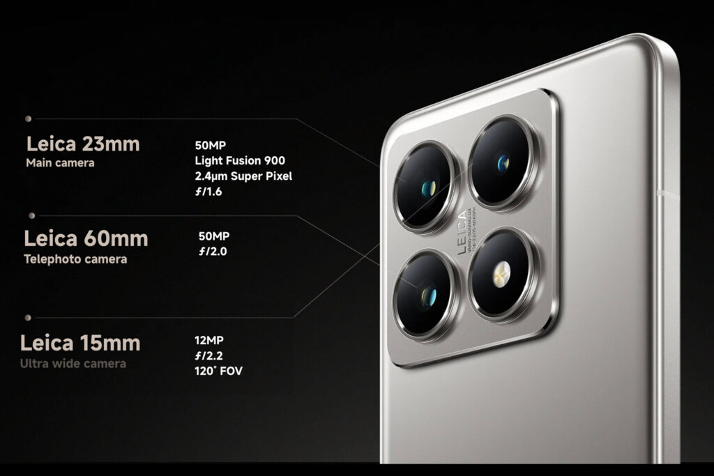 Xiaomi 14T Pro schema fotoaparátu
