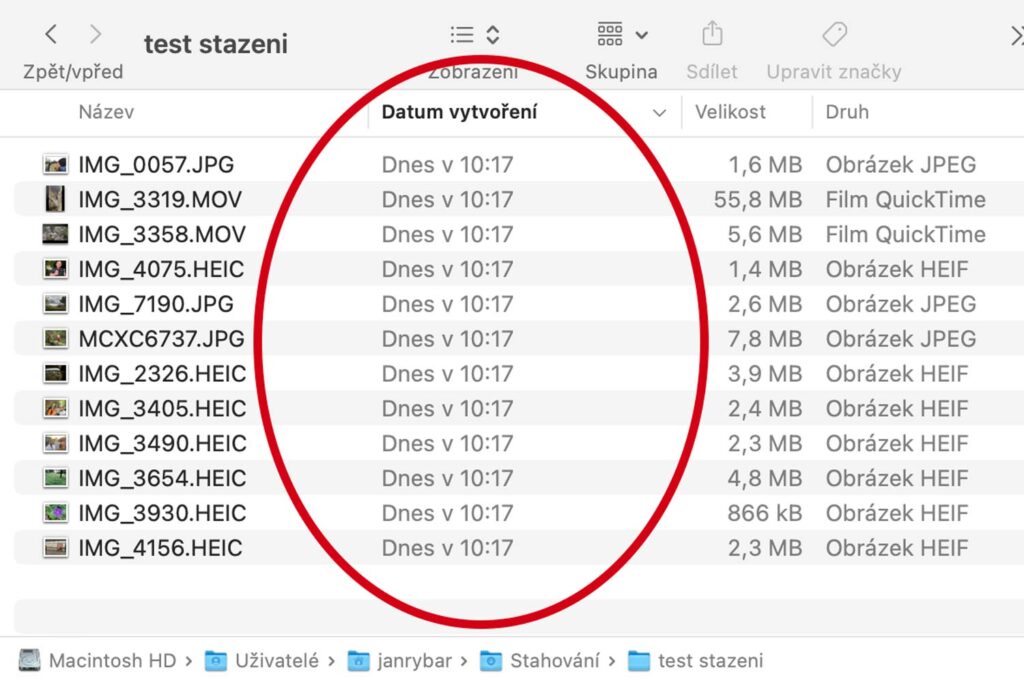 Mac a špatná data